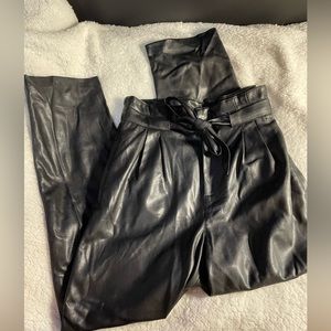 MANGO MNG LEATHER PANTS